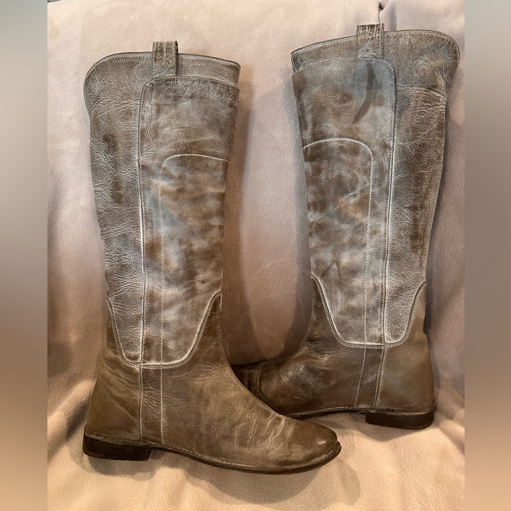 Frye Paige Grey Boots Sz 9